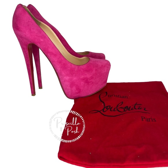 Christian Louboutin Daffodile 160mm Pumps Hot Pink Fuschia Heels Platform - Picture 16 of 16